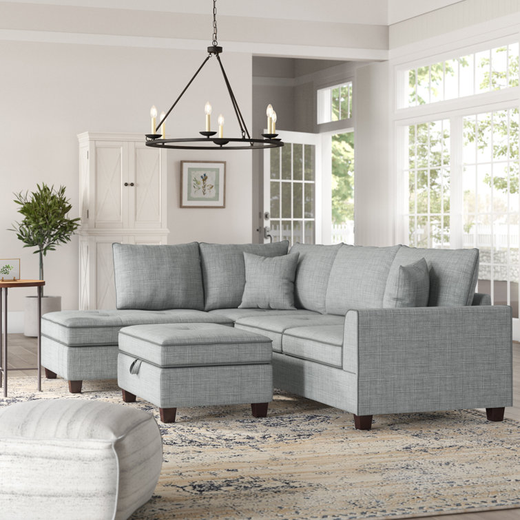 Laurel Foundry Modern Farmhouse Malta Reversible Sofa & Chaise with